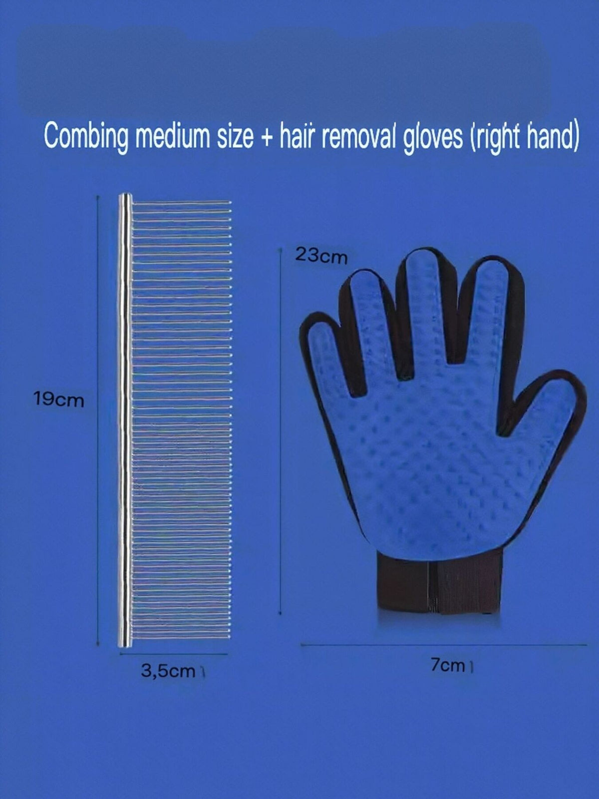 Stainless steel pet grooming comb for hair removal, featuring fine teeth for gentle grooming and shedding control.
