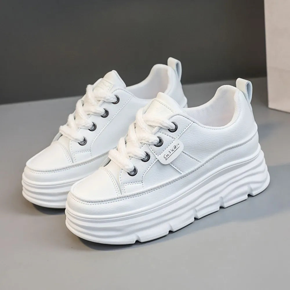Summer Trendy White Shoes Thick soled Casual Shoes Student Shoes