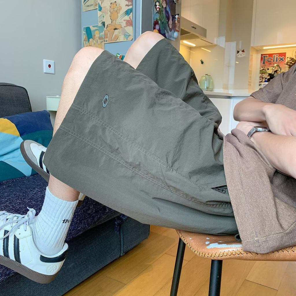 Boys' Summer Knee-Length Polyester Pants – Black or Army Green