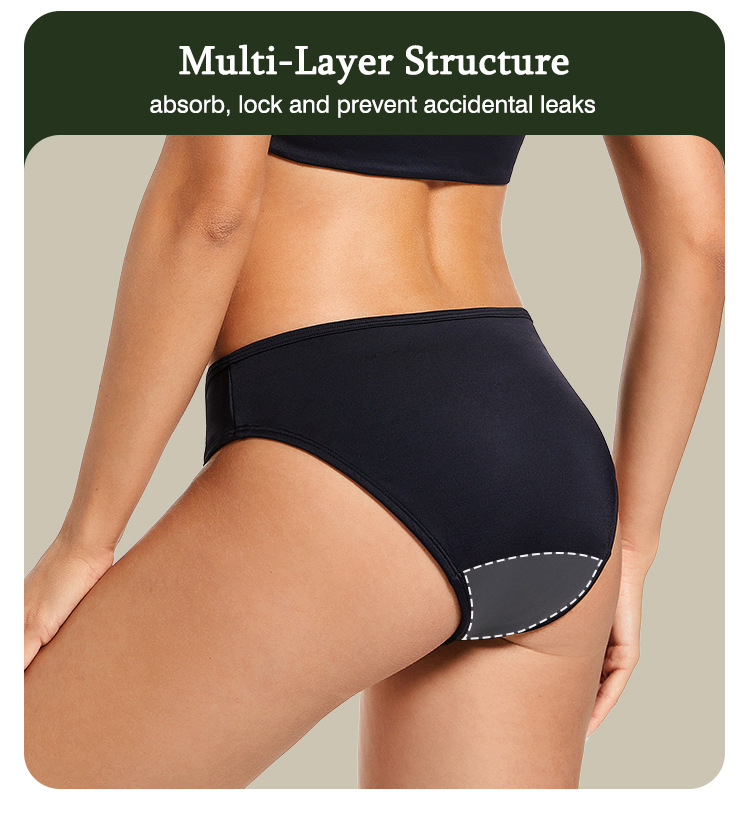 Swimming trunks, physiological pants for women, aunt pants for girls, low waist leak proof physiological underwear, menstrual sp