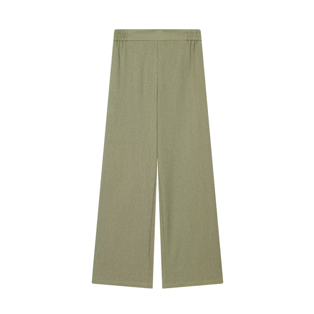 Women's 3/4-Sleeve Shirt & Straight-Leg Pants Set