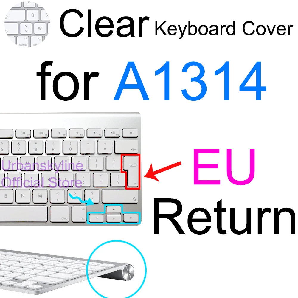 Clear Silicone Keyboard Cover for Apple Magic Keyboards