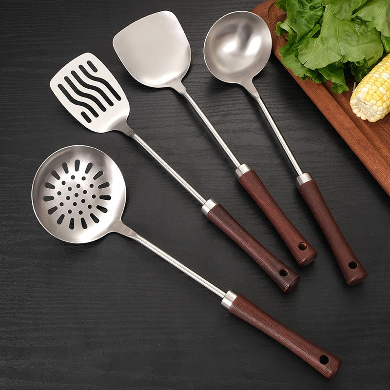 304 Stainless Steel Kitchen Utensils with Wooden Handles