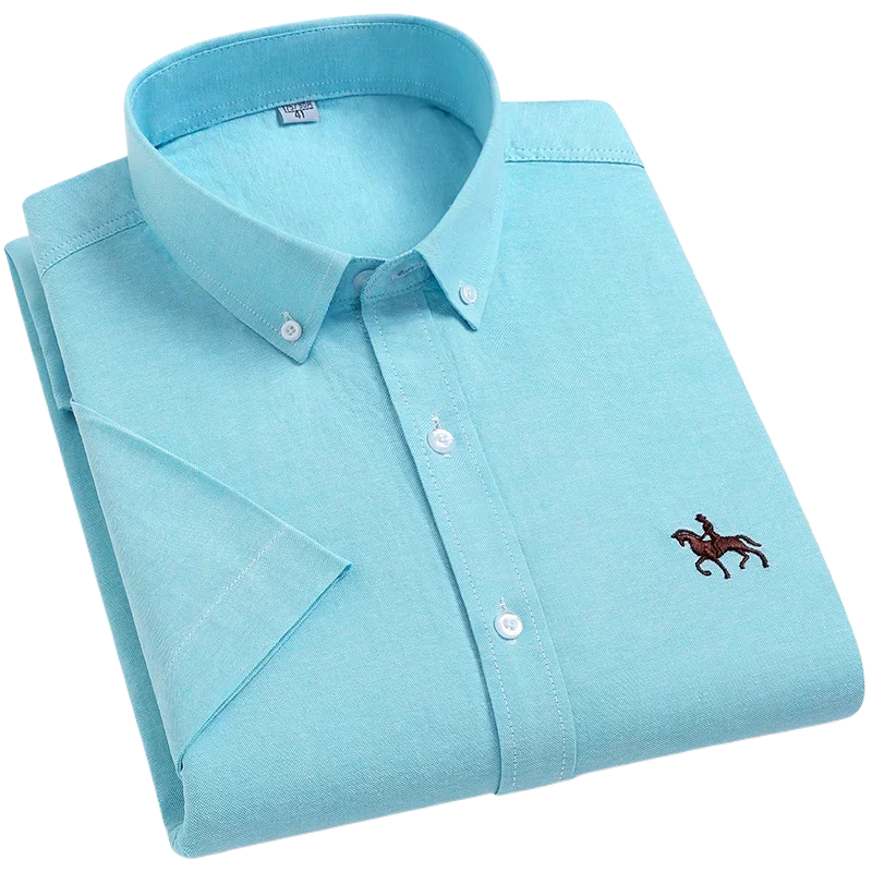 Men's Cotton Oxford Short-Sleeve Shirt