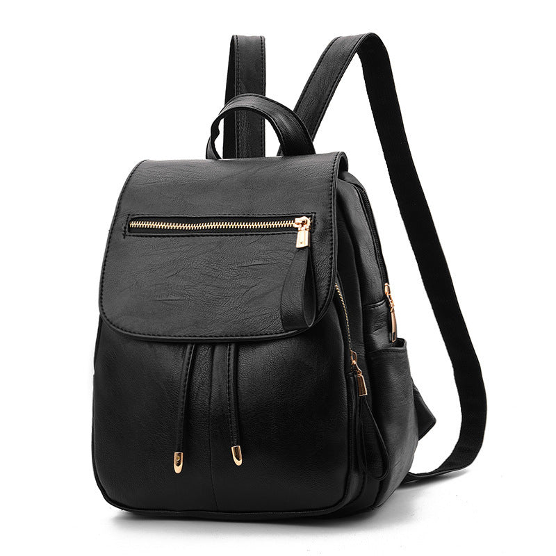 Soft PU Leather Travel Backpack