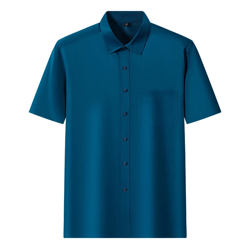 Men's Short-Sleeve Wrinkle-Resistant Dress Shirt