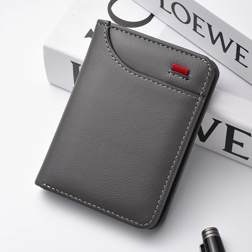 Men's Ultra-Slim PU Leather Card Wallet
