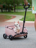 Portable folding pet stroller wagon by Trendsi with mesh sides and handle for easy transport of small pets.