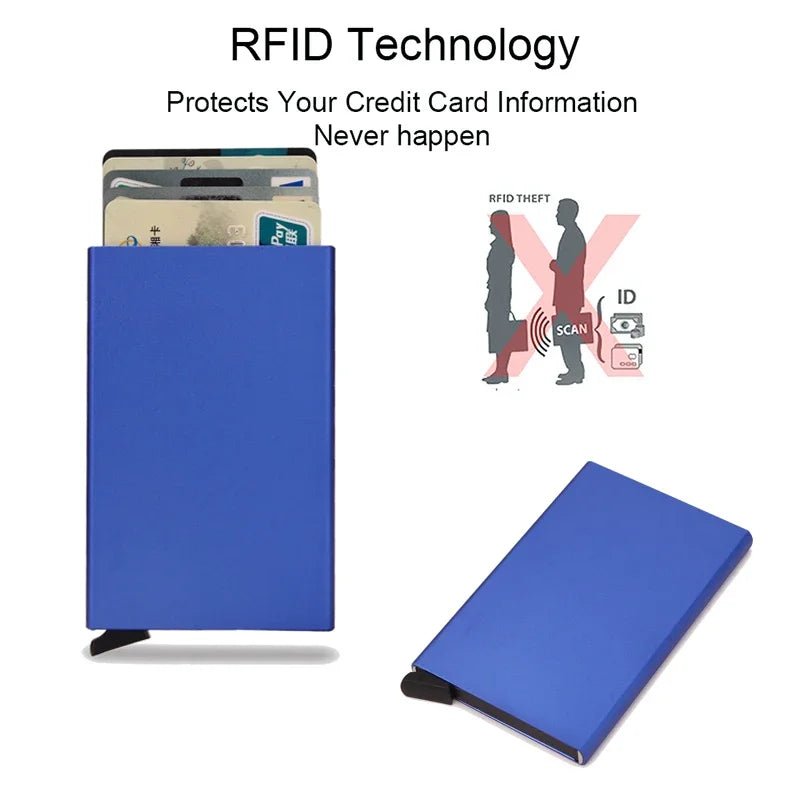 RFID Pop-Up Metal Card Holder Wallet