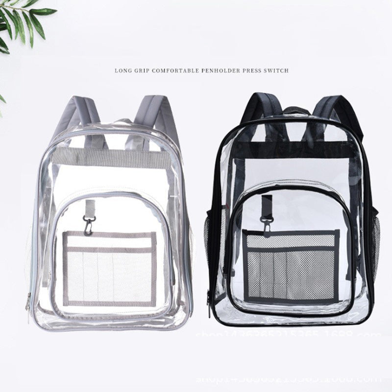 Large-Capacity Clear PVC Backpack