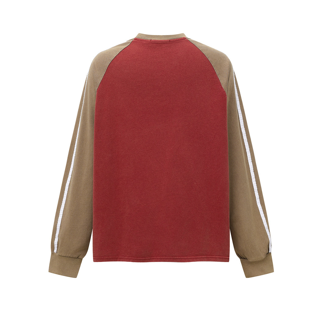 Men's Color-Block Cotton Pullover Hoodie