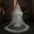 Ruffled Ruffle Double-layer Bridal Veil
