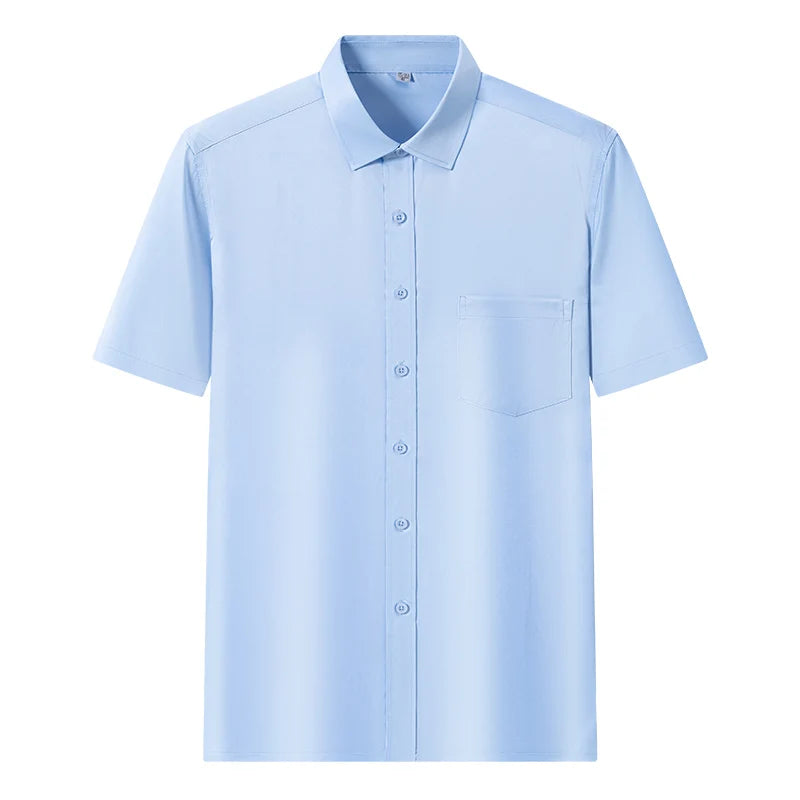 Men's Short-Sleeve Wrinkle-Resistant Dress Shirt
