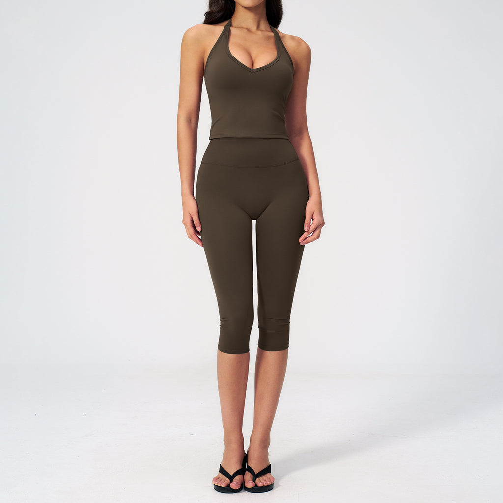 Women's Sleeveless Vest & Mid-Length Shorts Set