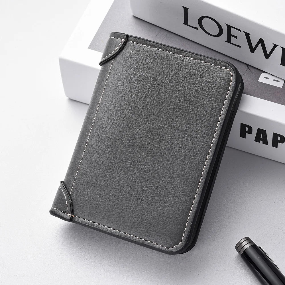 Men's Ultra-Slim PU Leather Card Wallet