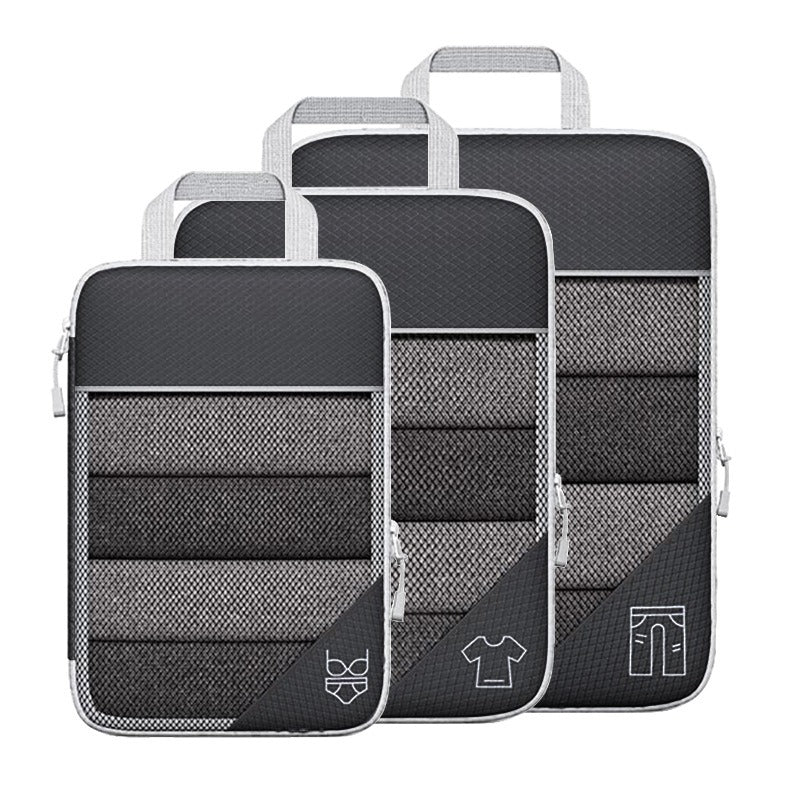 Compressible Travel Packing Organizer Set with Shoe Bag