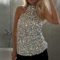 Sleeveless Halter Party Top