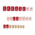 Christmas reindeer and snowflake press-on nails