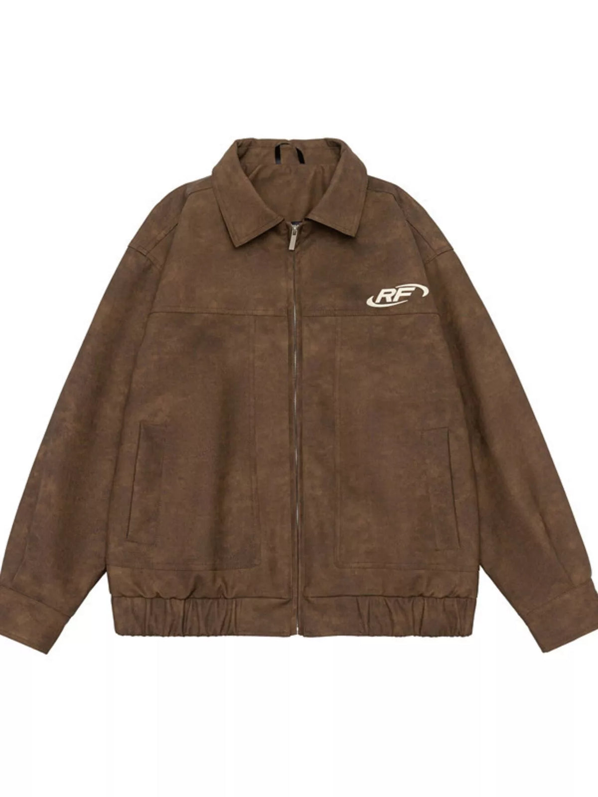 Men's plus size washed zip-up jacket, view 8