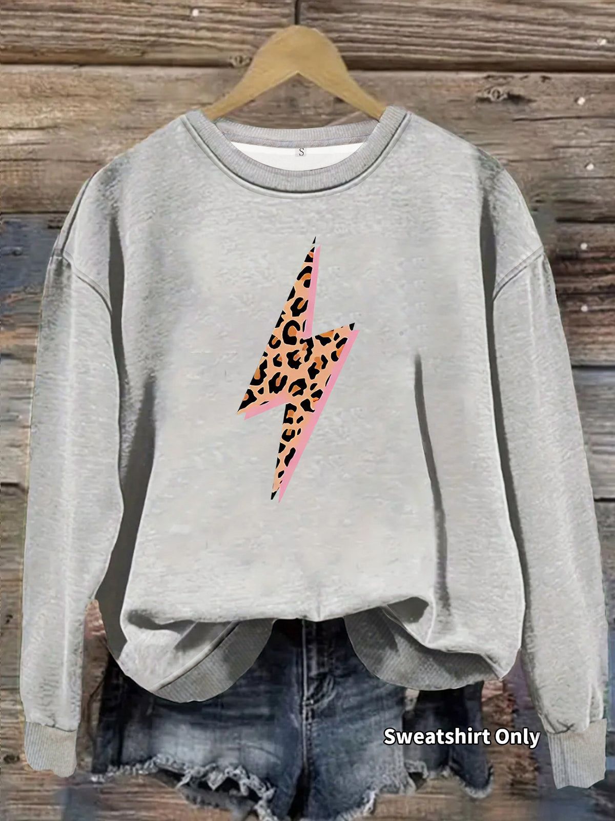 Women's Thick Printed Lantern-Sleeve Sweatshirt