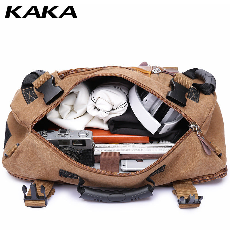 36–55L Retro Canvas Travel & Computer Backpack