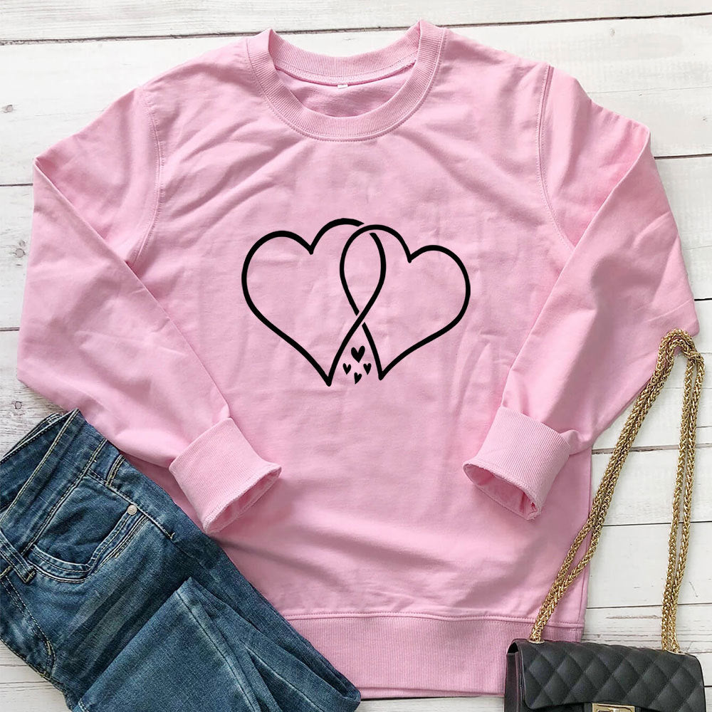 Women's Loose-Fit Printed Crewneck Sweatshirt