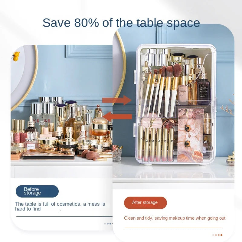 Cosmetics storage cabinet, desktop large capacity drawer type cosmetics storage box