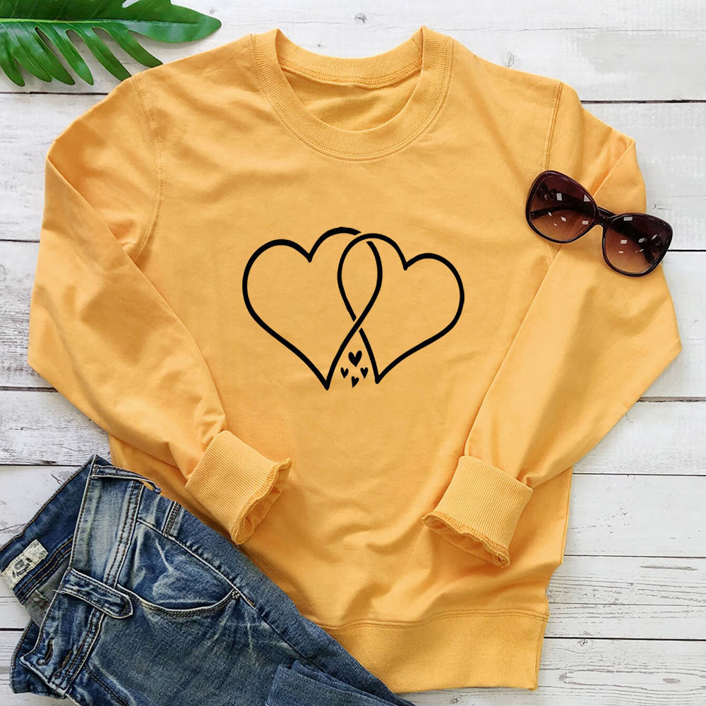 Women's Loose-Fit Printed Crewneck Sweatshirt