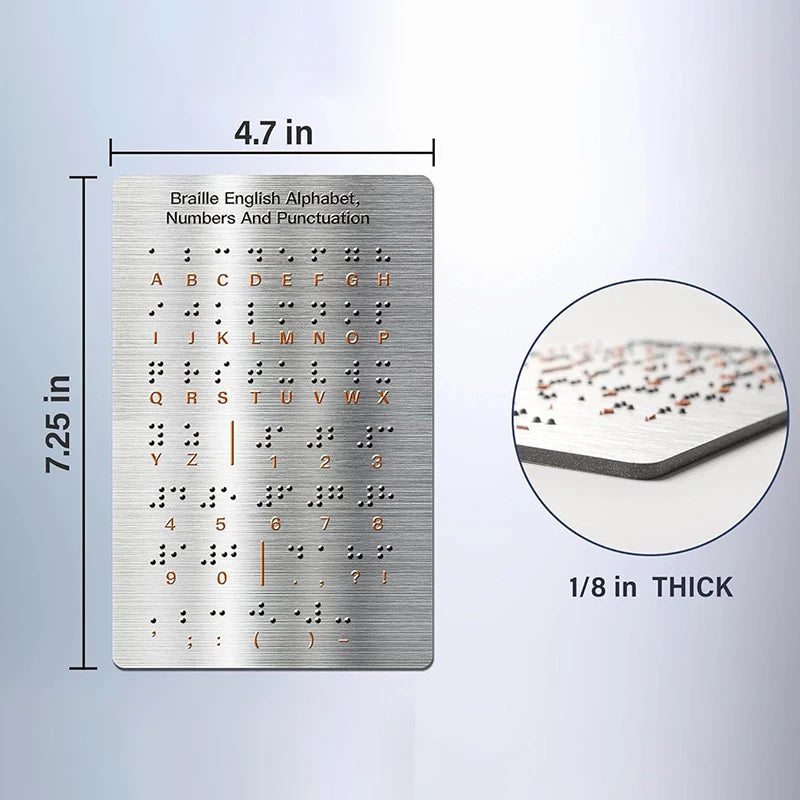 Braille Alphabet & Numbers Tactile Learning Plate
