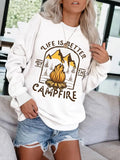Sweatshirt camping pattern