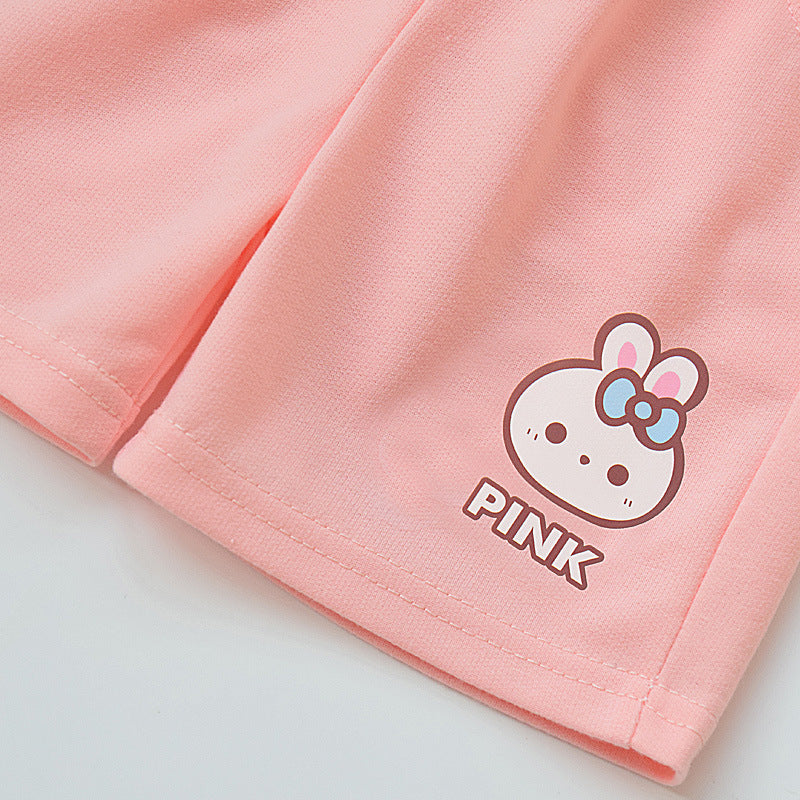 Girls' Cotton Mid-Length Sport Shorts