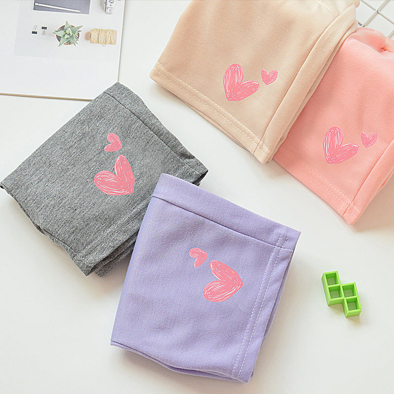 Girls' Cotton Elastic-Waist Summer Shorts