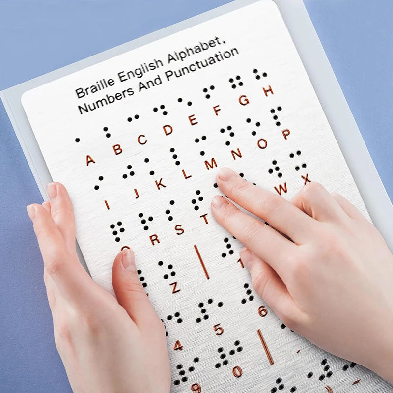 Braille Alphabet & Numbers Tactile Learning Plate