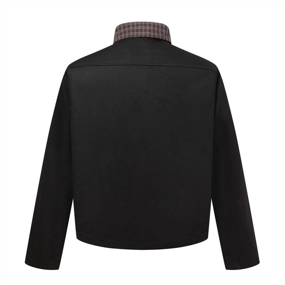 Layered-Look Lapel Jacket