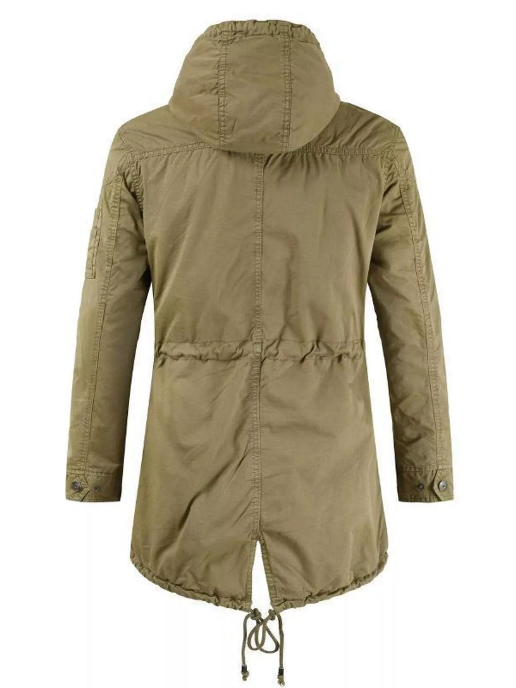 Men's plus size hooded drawstring parka coat, view 4