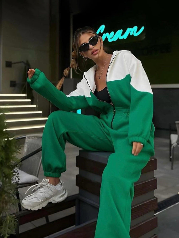 Color-Block Two-Piece Activewear Set