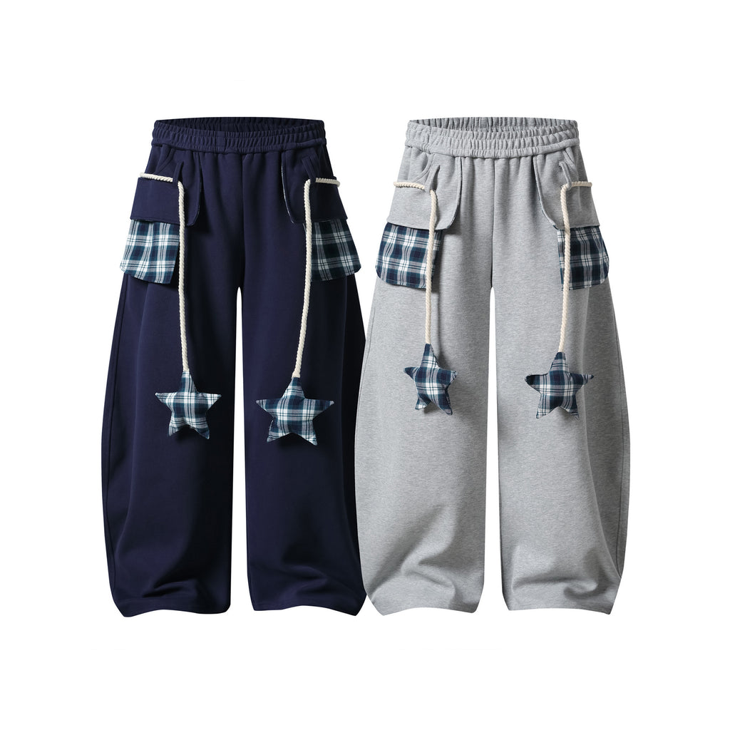 Women's Cotton Casual Sweatpants – Navy & Gray