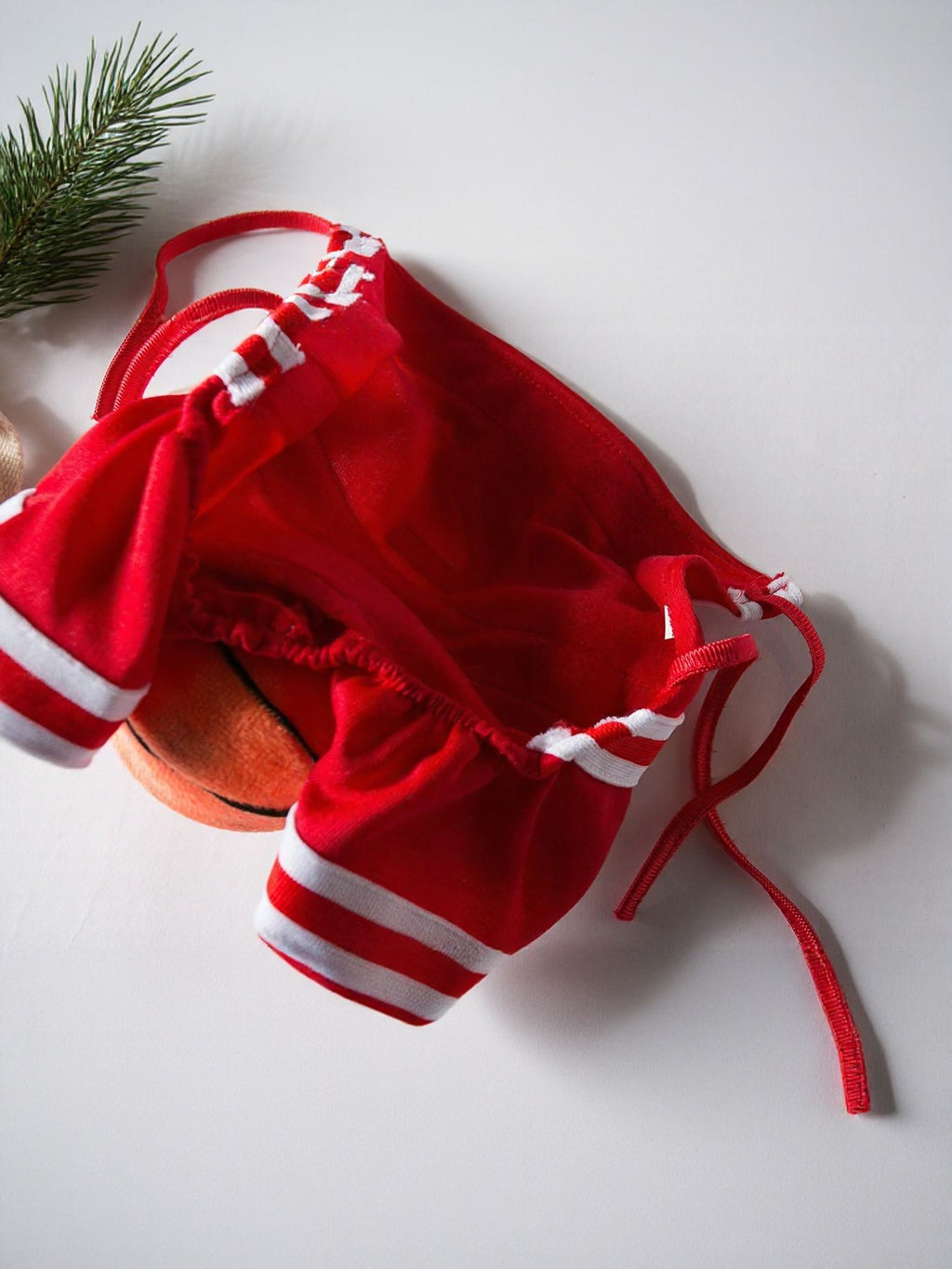 Sporty basketball-themed pet jumpsuit by Trendsi, featuring a comfortable fit and vibrant design for active pets.