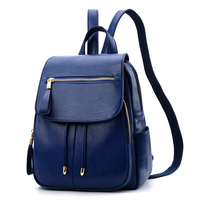 Soft PU Leather Travel Backpack