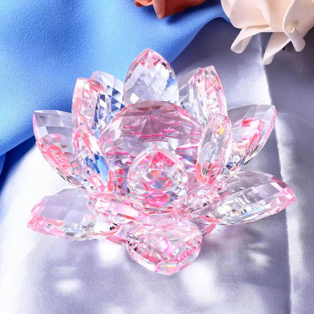 Crystal Lotus Flower Decorative Ornament