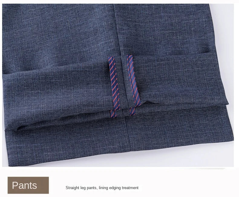 High Waist Silk Thin Suit Pants Men Double Pleated Summer Dress Trousers For Male Formal Pants Business Size 29-50 52 54 56