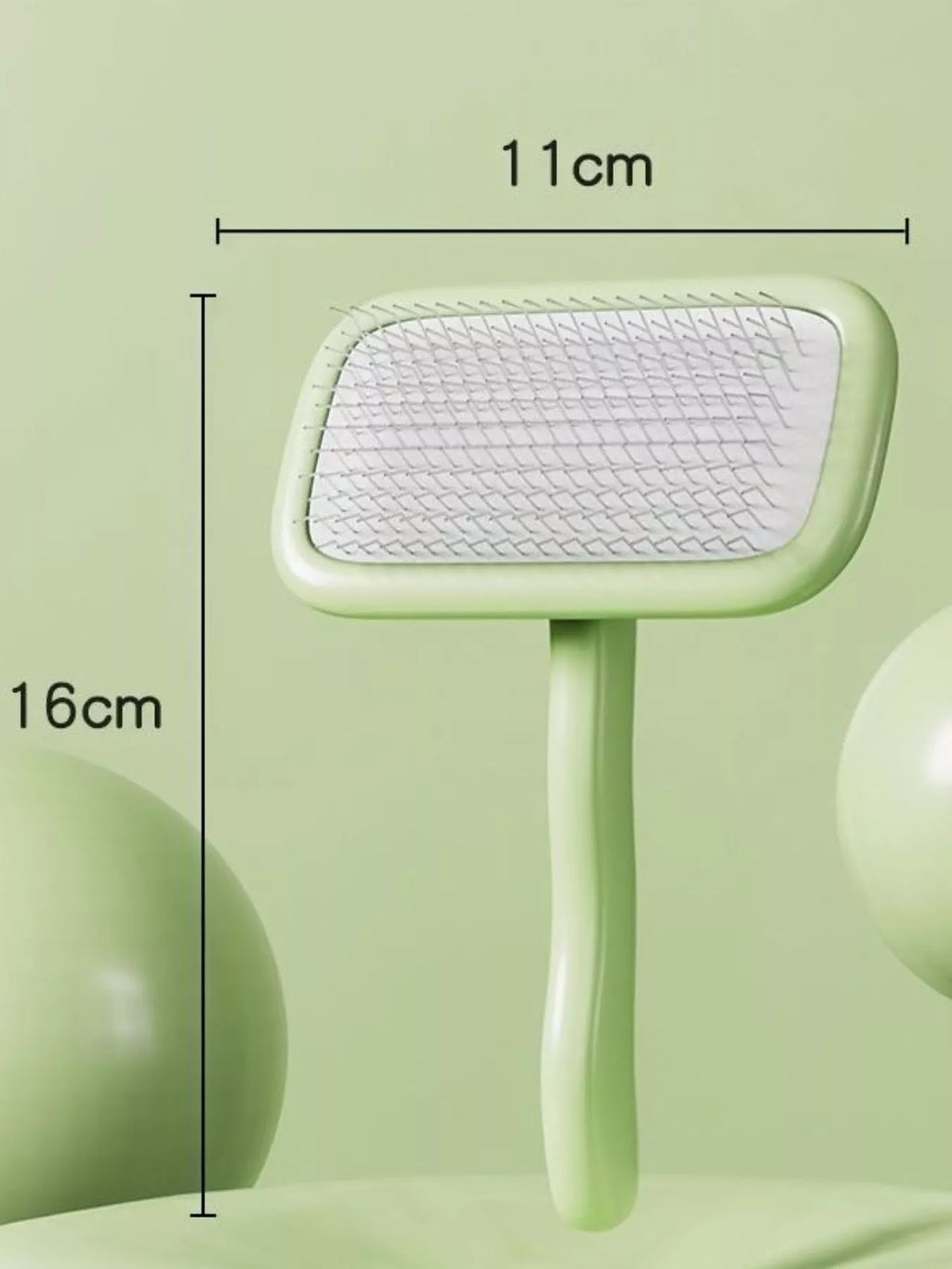 Gentle Pet Hair Remover Slicker Brush by Trendsi with fine metal bristles for gentle grooming and removing loose pet hair.