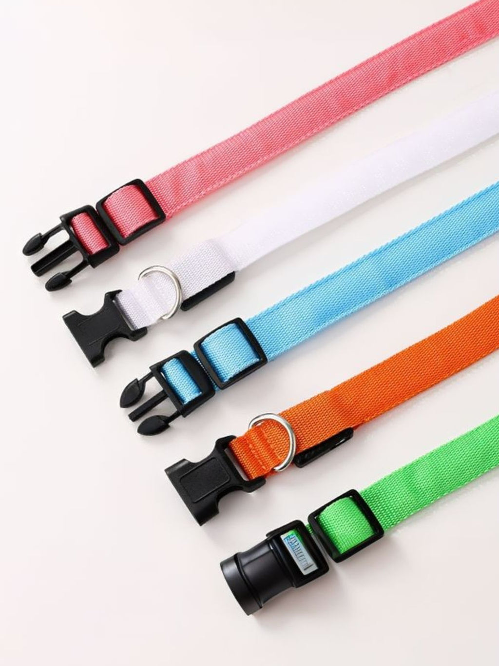 LED glowing pet collar by Trendsi with adjustable strap and bright safety light for nighttime visibility and pet safety.
