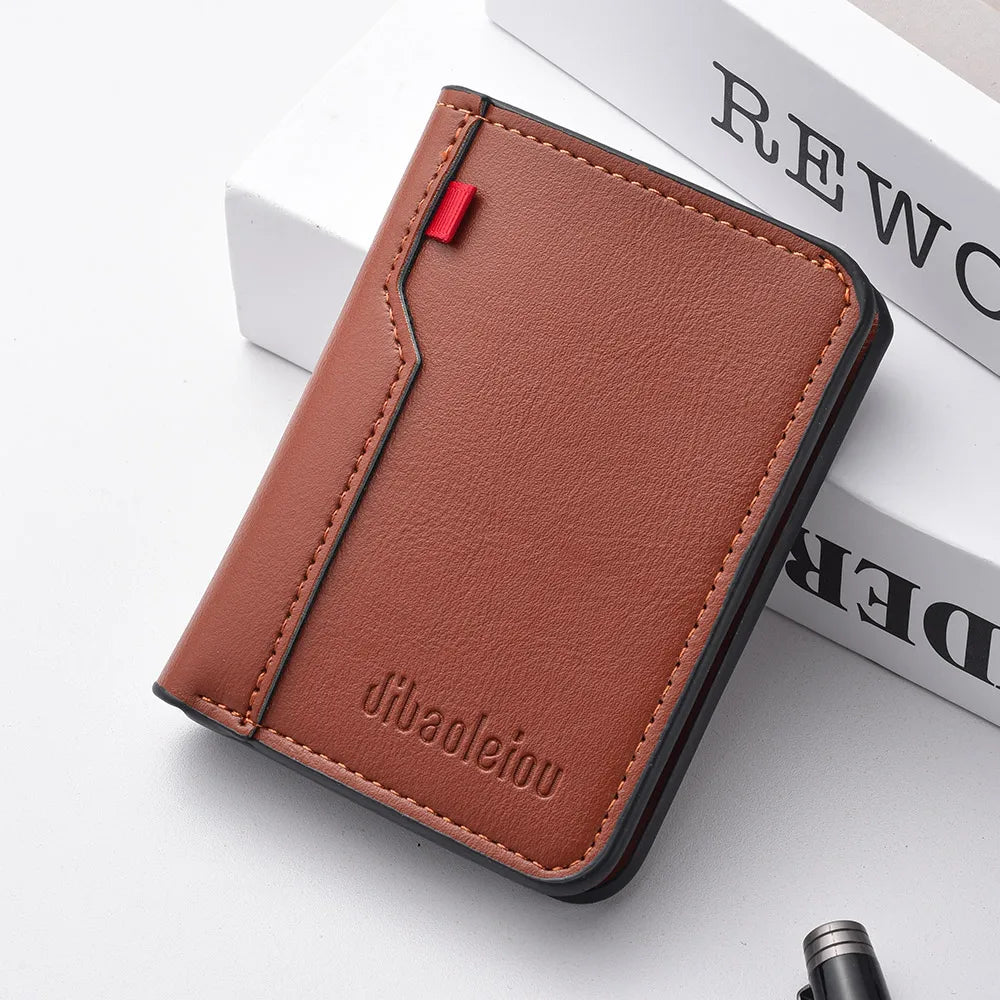 Men's Ultra-Slim PU Leather Card Wallet