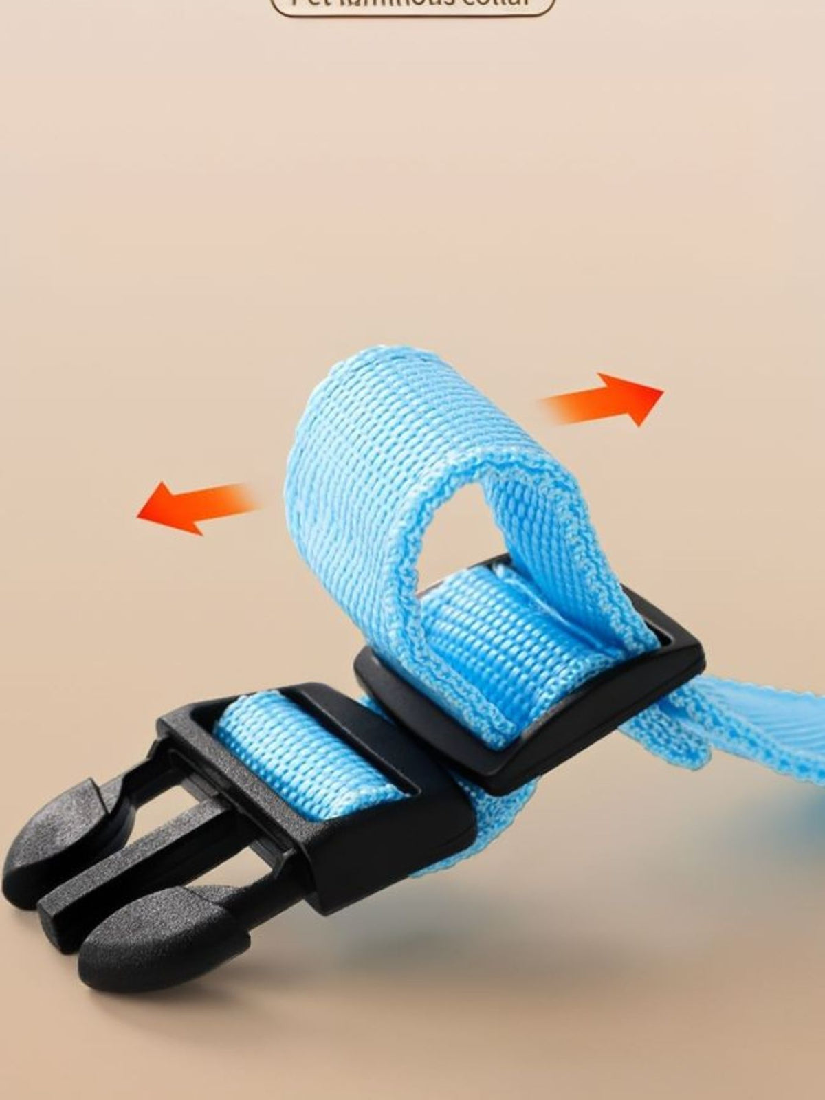 LED glowing pet collar from Trendsi with adjustable strap, designed for night safety and visibility for dogs and cats.