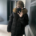 Women's Winter Cotton-Padded Jacket with Large Faux Fur Collar, Puffy Loose Fit Warm Outerwear eprolo