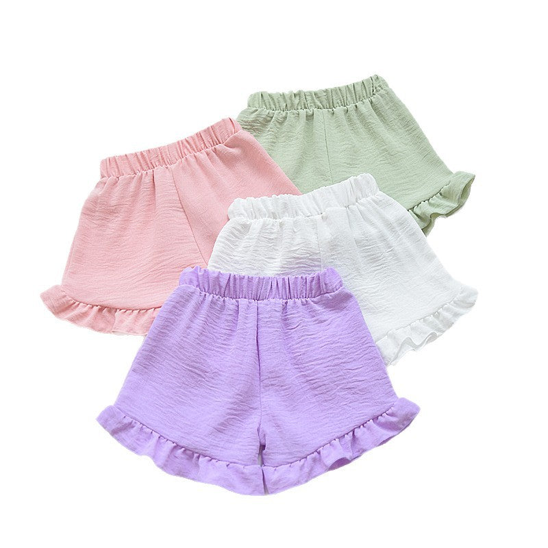 Girls' Chiffon Elastic-Waist Shorts