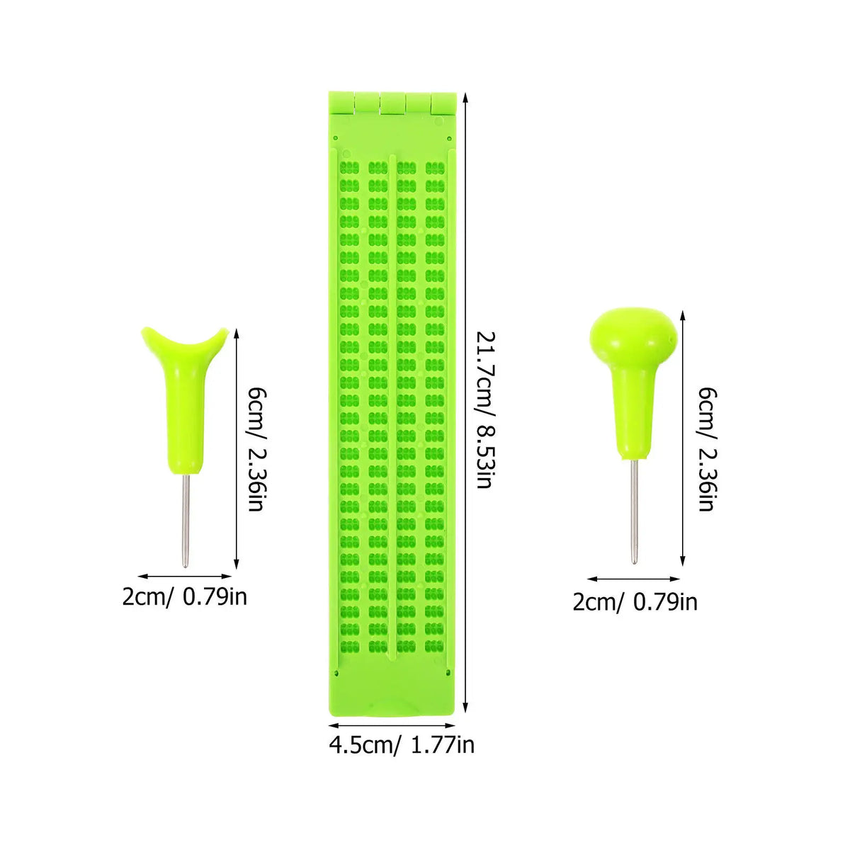 4-Line 28-Cell Braille Writing Slates – 2 Pack