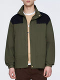 Men's plus size two-tone zip-up jacket, view 3