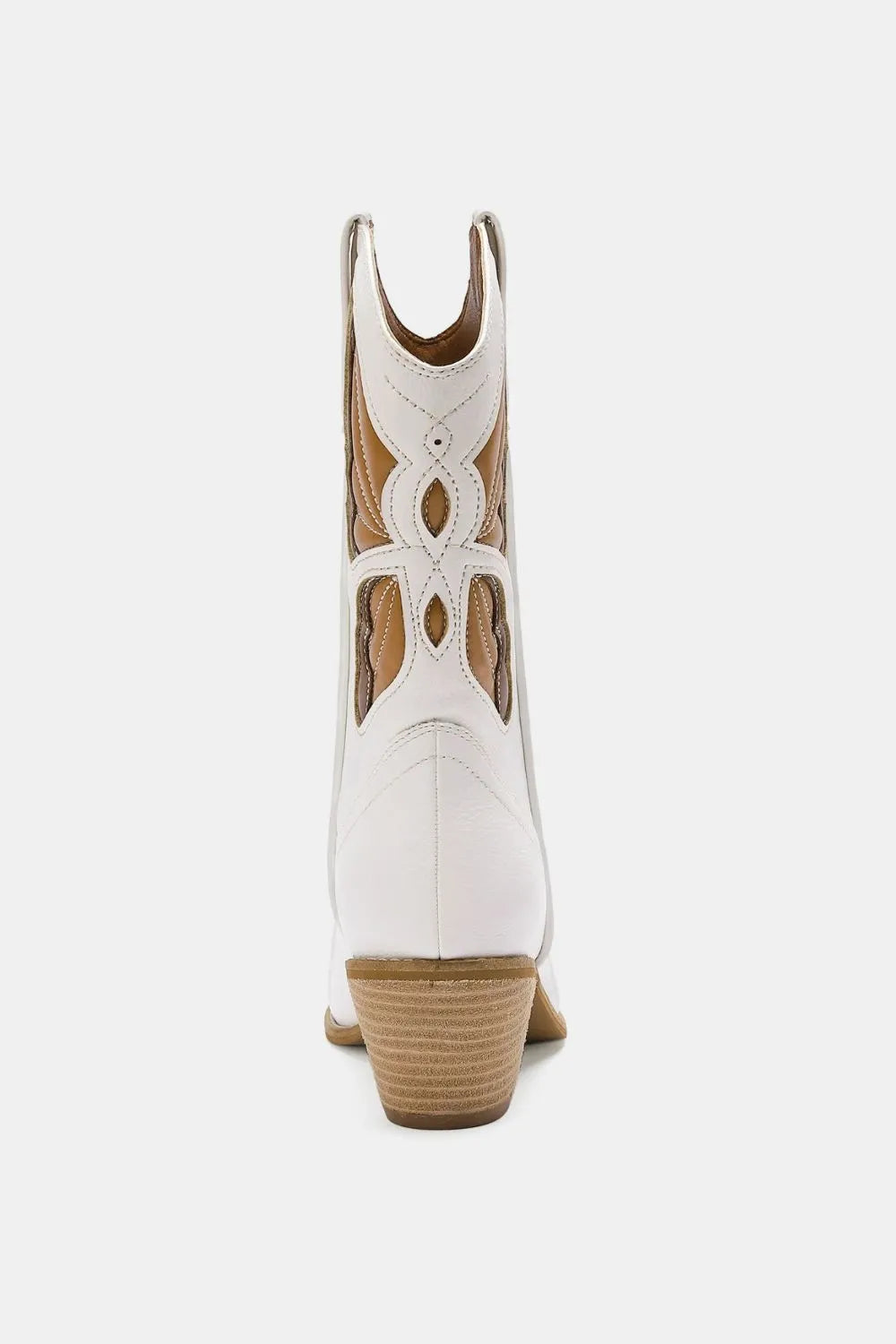 Beast Fashion butterfly cut detail point toe boots by Trendsi featuring sleek black leather and stylish butterfly accents.